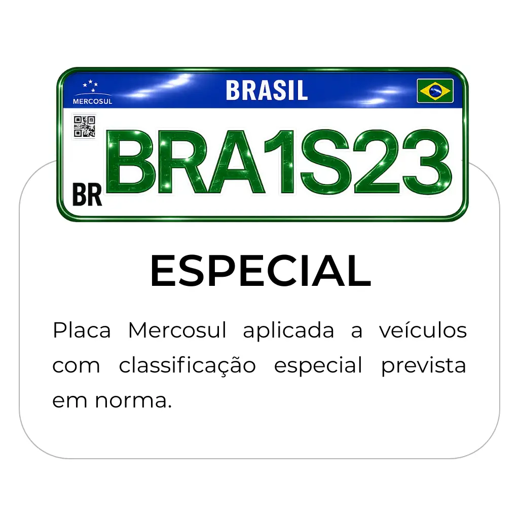 placa mercosul especial