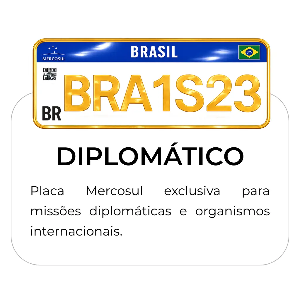 placa mercosul diplomático